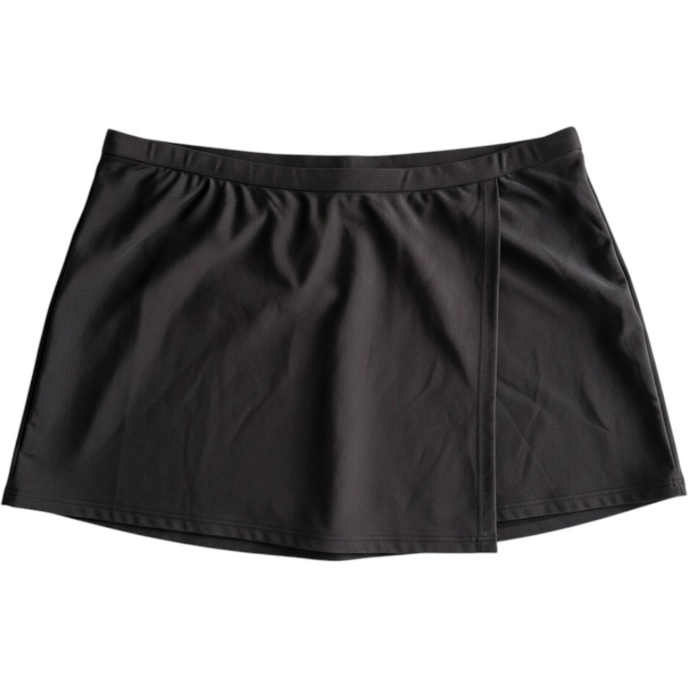 Croft & Barrow Brown Swim Skirt Skort Wrap Front Plus Size 18W Nylon Spandex